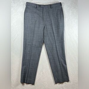 Brooks Brothers 38W (Fits 36W) Regent Fit Gray Glenn Plaid Wool Blend Slacks
